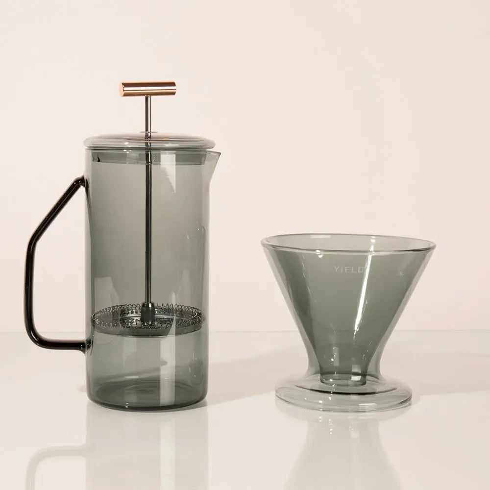Grey Glass French Press - Premium French press from YIELD - Just $110.00! Shop now at Club Goods